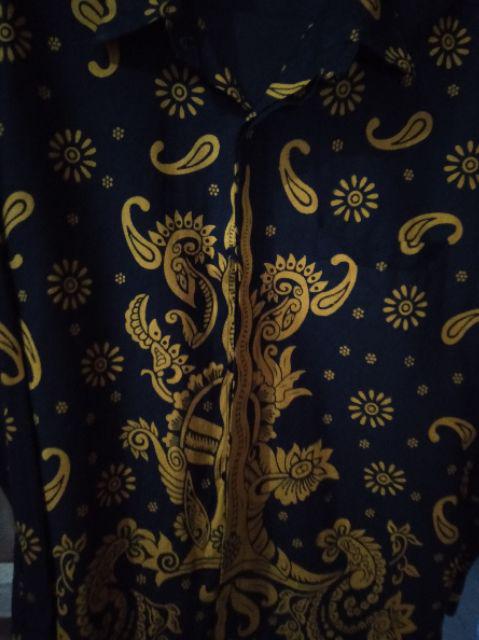 Keris Emas Kemeja Batik Pria Full Furing Katun Primisima Batik Solo Batik Pria Eksklusif Modern
