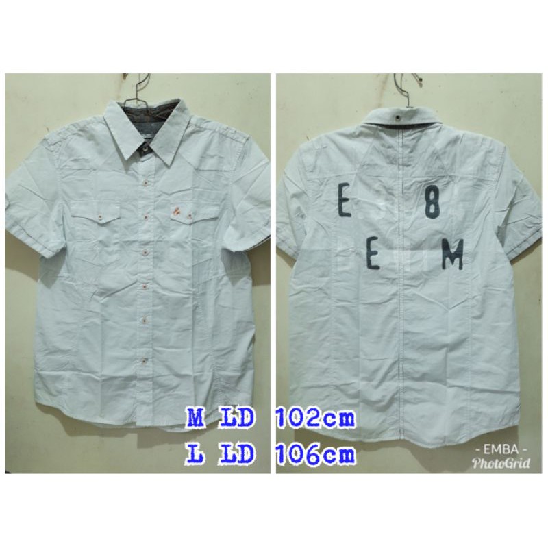 kemeja EMBA ORIGINAL rijekan pabrik murah no minus - putih