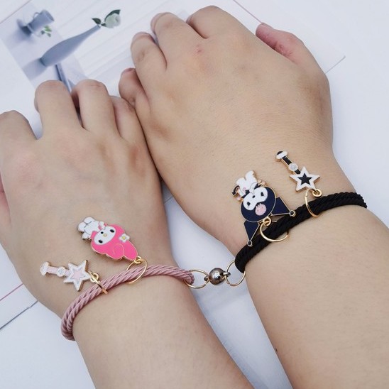 AZ119 [Cod][Ready Stock]2pcs/1pasang Gelang Magnet Couple Gelang Tali Couple Magnet Attract Persahabatan Bracelets