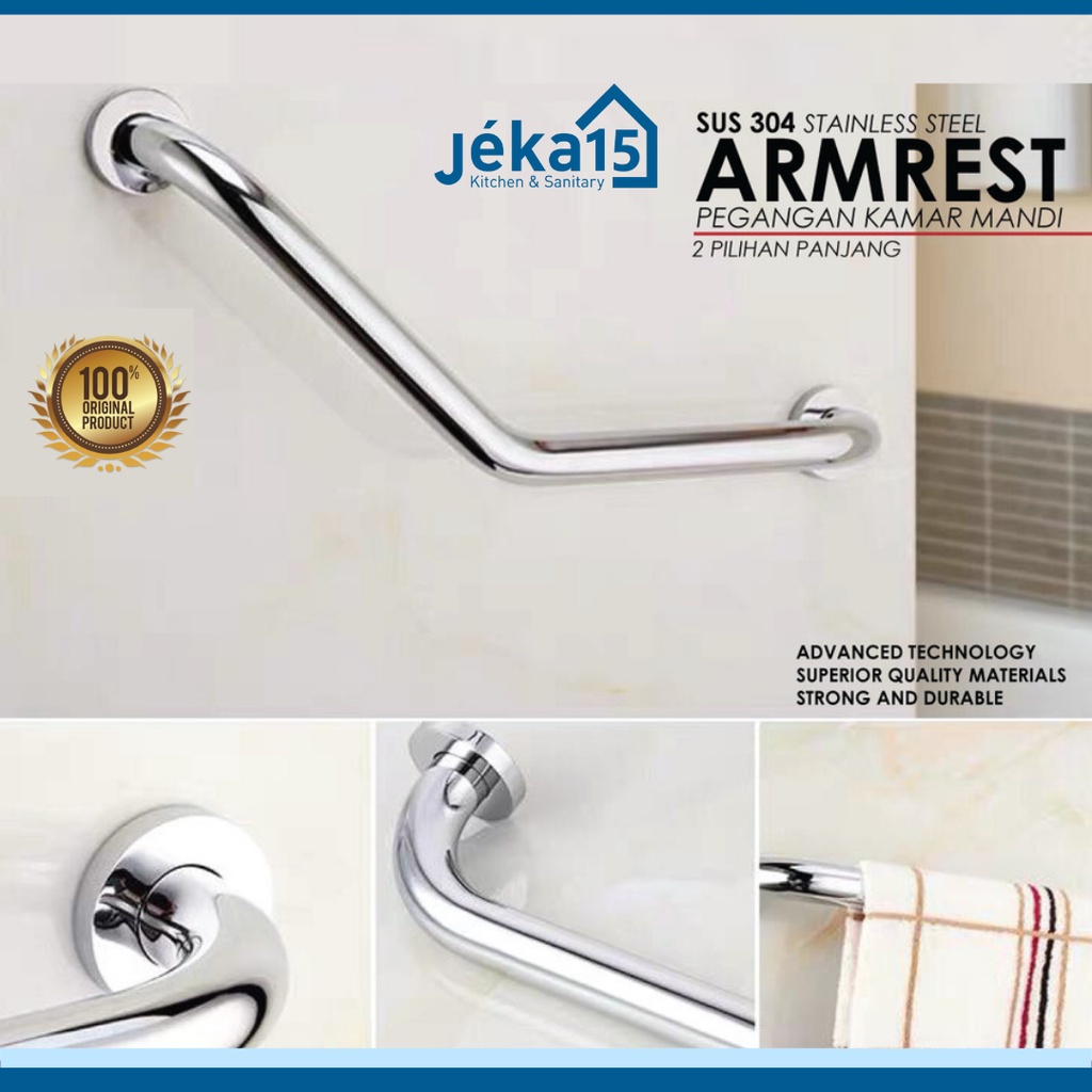 PEGANGAN KAMAR MANDI | GRIP BAR STAINLESS STEEL