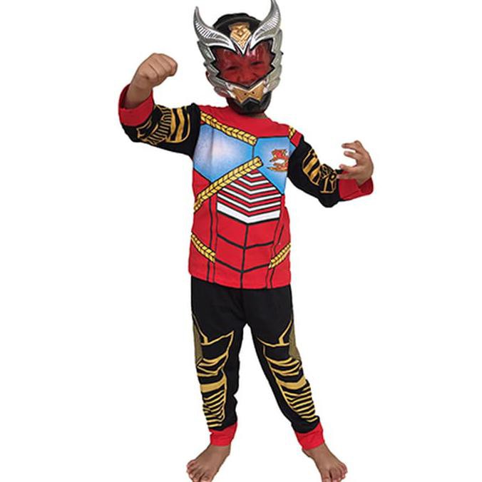 Baju Anak Kostum Topeng Superhero Satria Garuda Bima X Bima-X