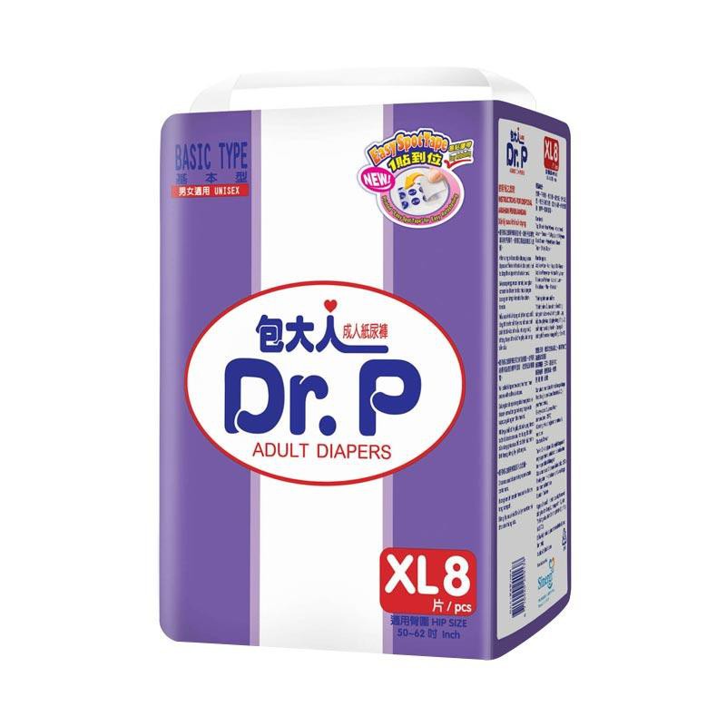 Dr P Basic Popok Dewasa XL8 Diapers Pampers XL isi 8 Adult Pants