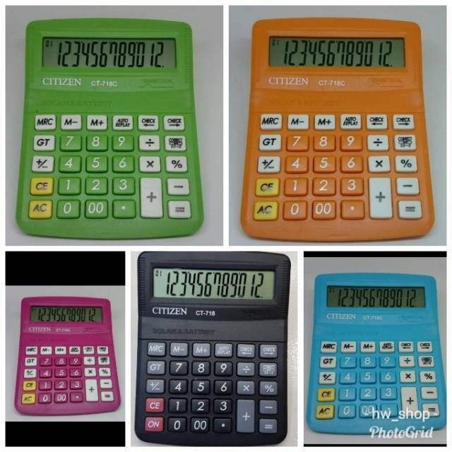 

Kalkulator Citizen CT 718 Warna 12 Digit ATK Calculator