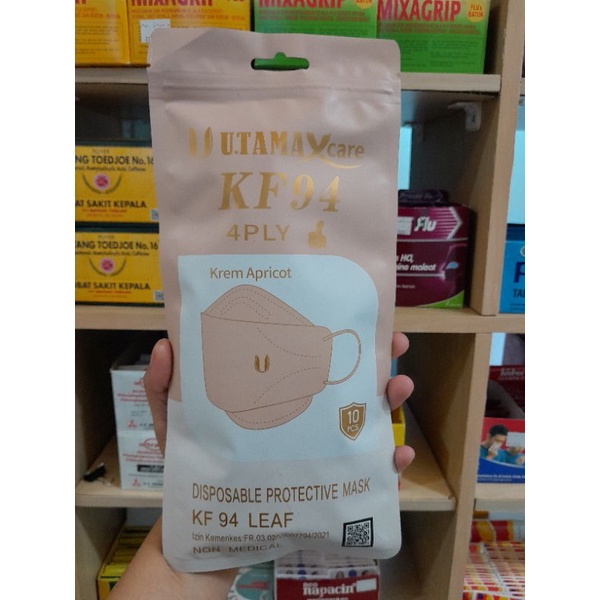 Masker KF 94 4ply (Utamax Care) Disposable Protective Mask isi 10s