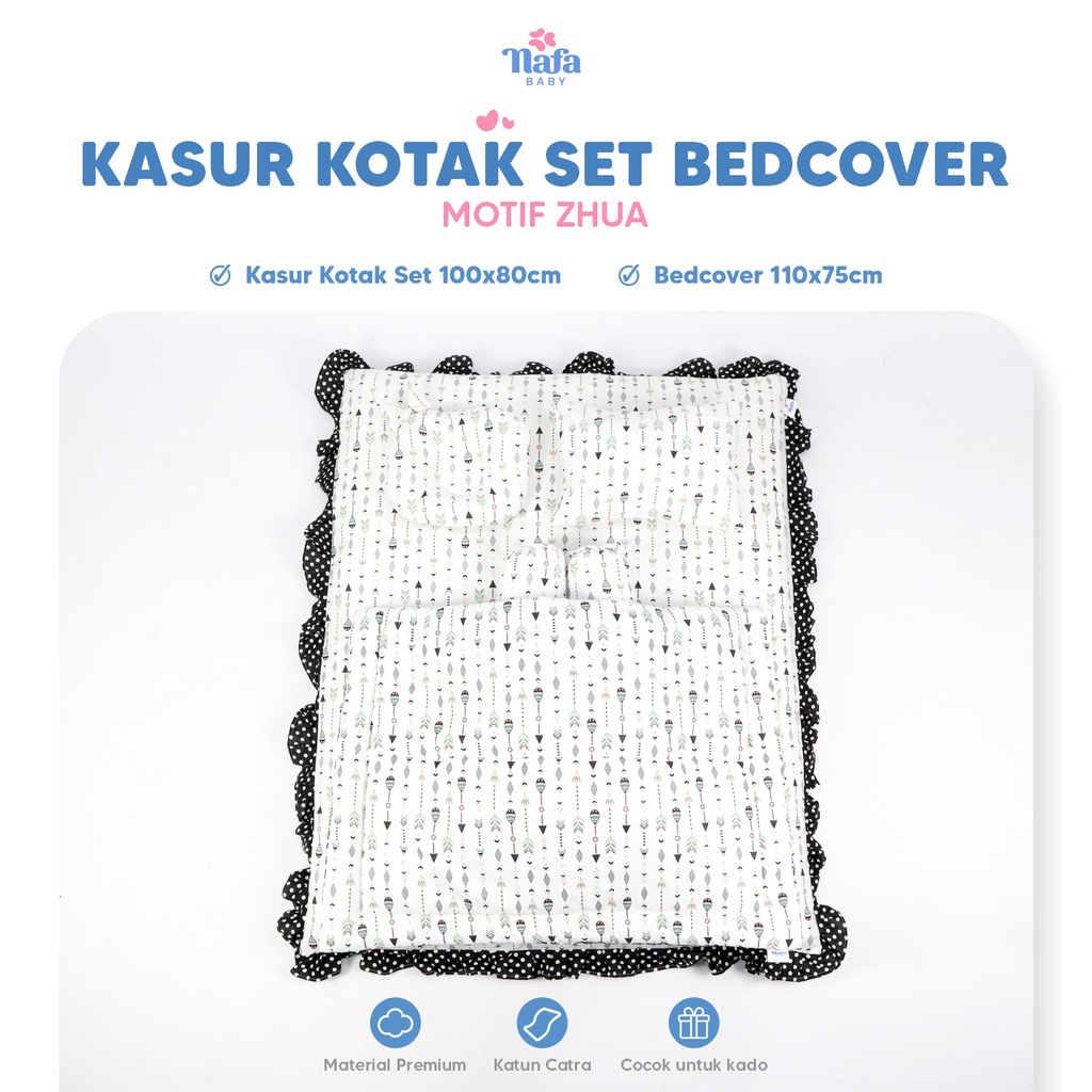 NAFA BABY - Kasur Bayi Kotak Include Bedcover Bayi | Perlengkapan Tidur Bayi