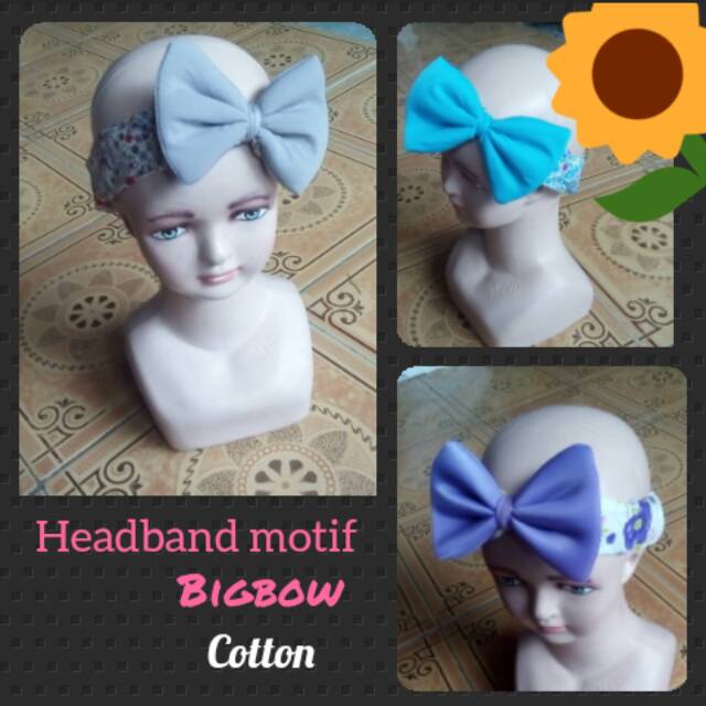 Headband Motif katun Bandana Bayi Katun Pita besar