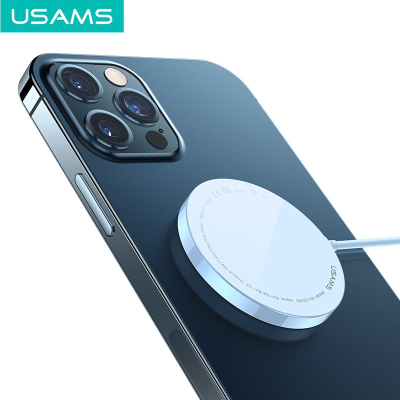 USAMS Magsafe Magnectic Wireless Fast Charger 15w For iP 12 | Shopee