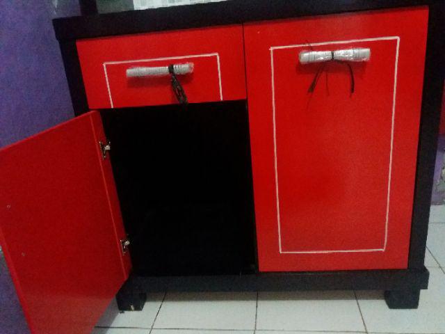 Promo! Lemari Dapur / Lemari Sayur / Rak Piring Kayu Minimalis 2 Pintu