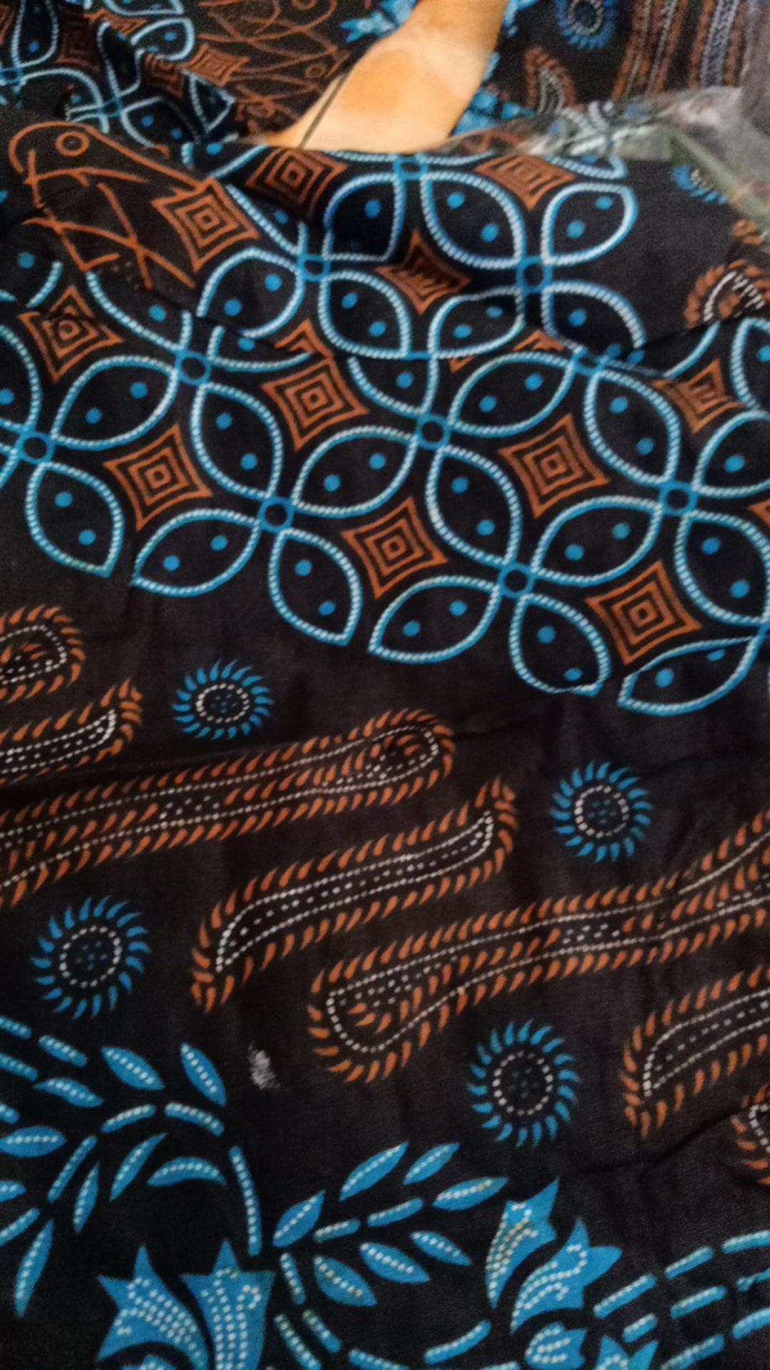 Batik Couple Keluarga Sania Ruffle Ori Ndoro Jowi Dnt Seno Biru