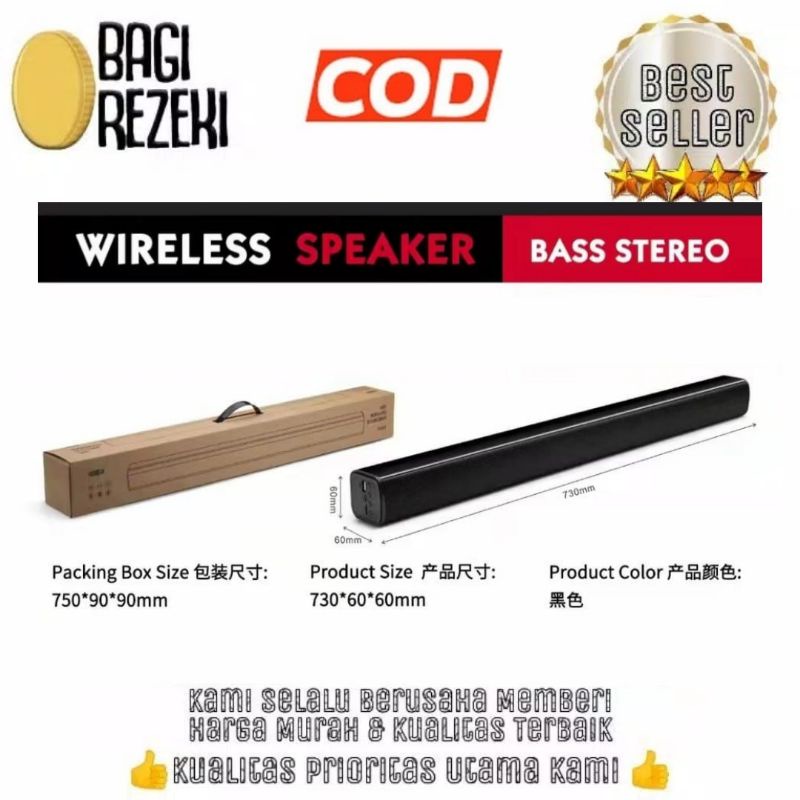 Speaker Full Bass Soonbox 1002 Bluetooth  V5.1/ Spiker Soundbar Wireles / Speaker soonbox S1002 suar