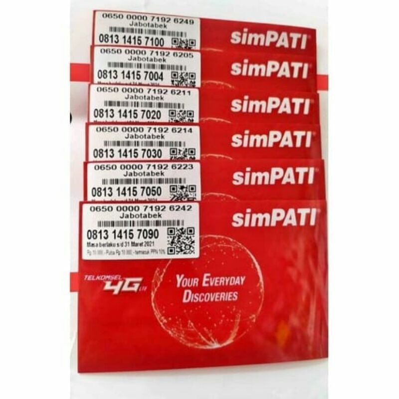 Kartu Perdana SIMPATI 0k Siap Pakai (Aktif) Buy 10 get 1 free