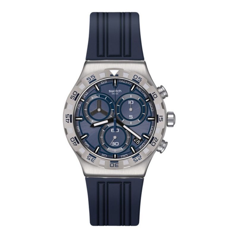 JAM TANGAN TERBARU SWATCH YVS473 TECKNO BLUE ORIGINAL GARANSI RESMI