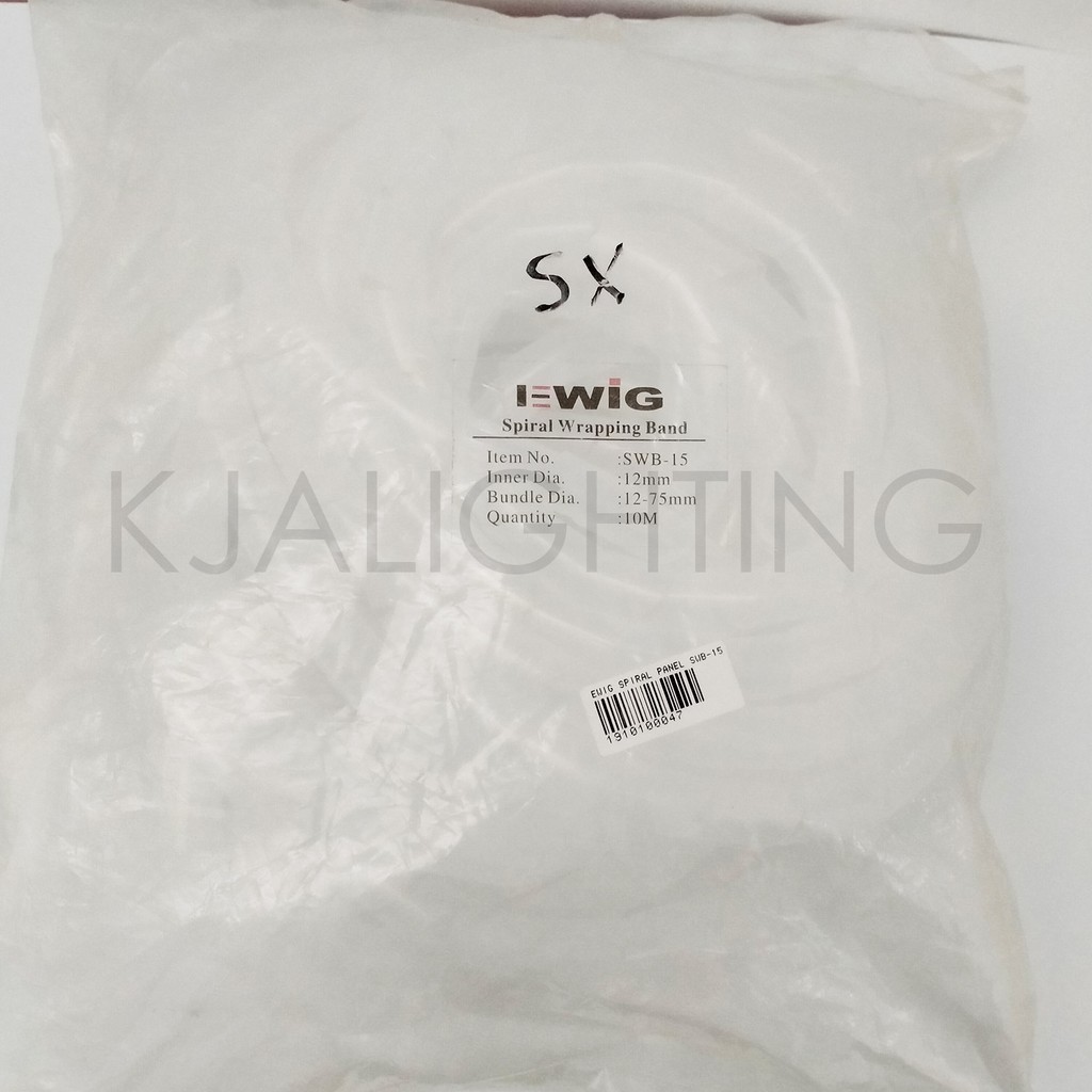 Pelindung/Pembungkus Kabel Spiral Wrapping Band SWB 15 12mm 10M