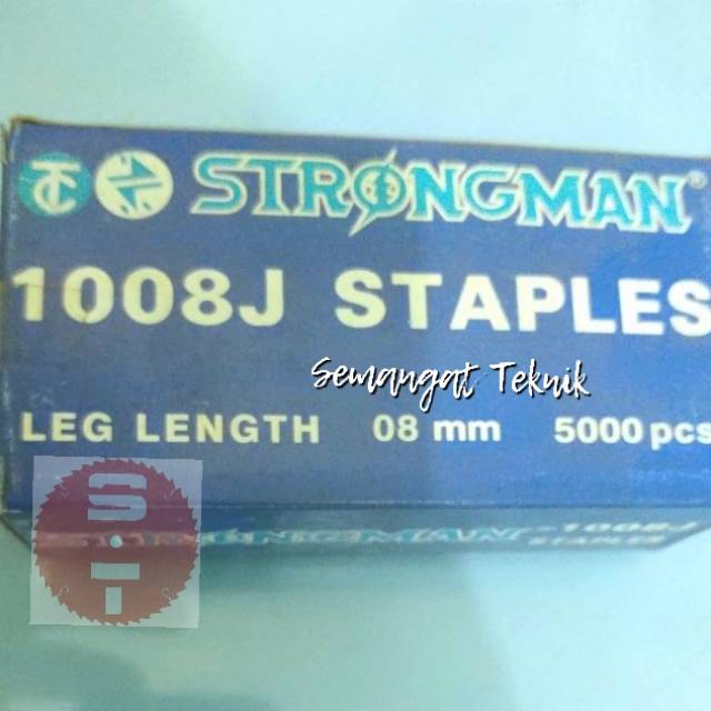 

PAKU STAPLES TEMBAK U 8mm 1008 Strong Man
