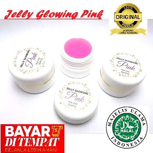 Cream Jelly Glowing Pink Pencerah Wajah - Whitening - 15gram