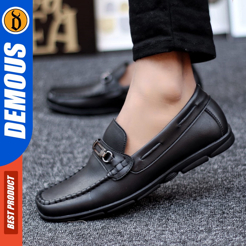 DEMOUS Zoldic - Sepatu Formal Pantofel Slop Kerja Pria