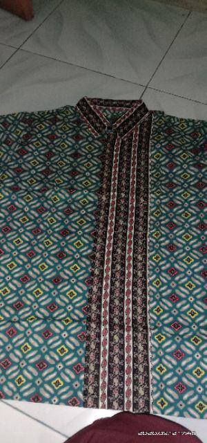 Kemeja Batik Lengan Pendek Terbaru Size M,l,xl,xxl Bahan Katun Prima Saku Dada