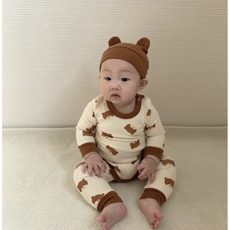 bear sleepsuit bayi baju tidur beruang