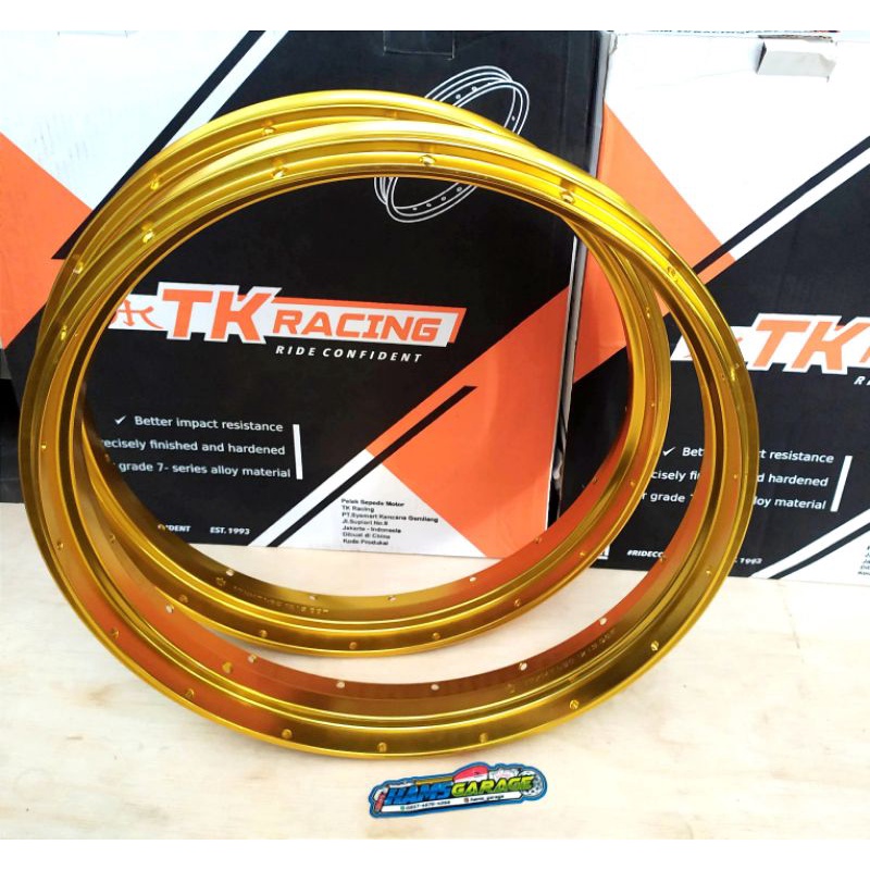 VELG TK RACING TUBLES UK 160 RING 17 GOLD BUKAN PELEK EXCEL RIM JAPAN RCB TDR