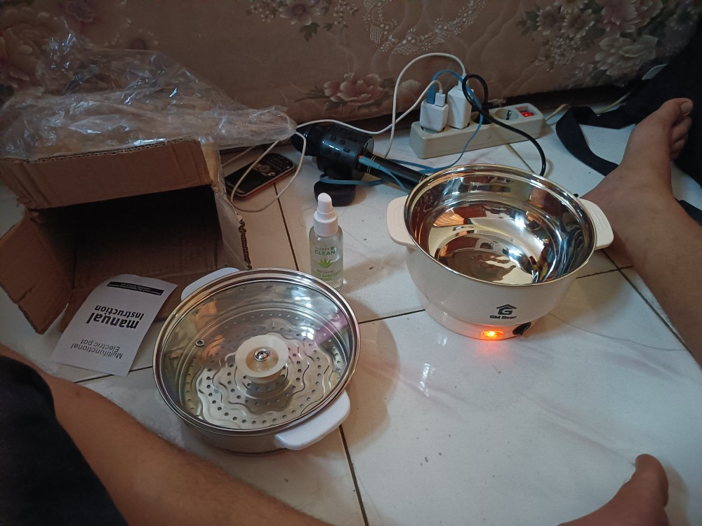 Gm Bear Panci Listrik Serbaguna 20cm 1225-multi Electric Pot 20cm