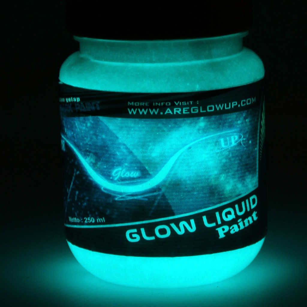 

Liquid Based Glow Aqua Paint 1 L (Cat Minyak Glow in The Dark Biru Aqua)