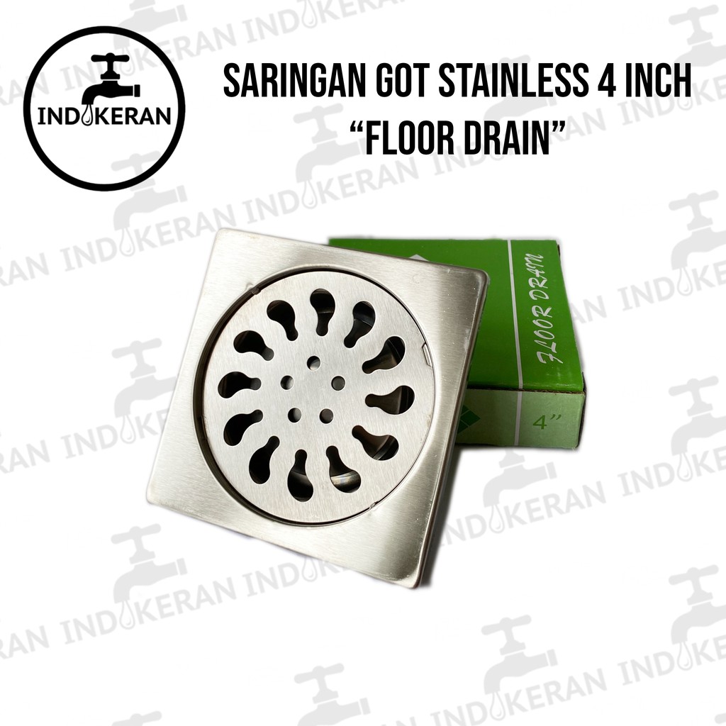 INDOKERAN - Saringan Filter Got Kamar Mandi Stainless Steel - 4 Inch - High Quality