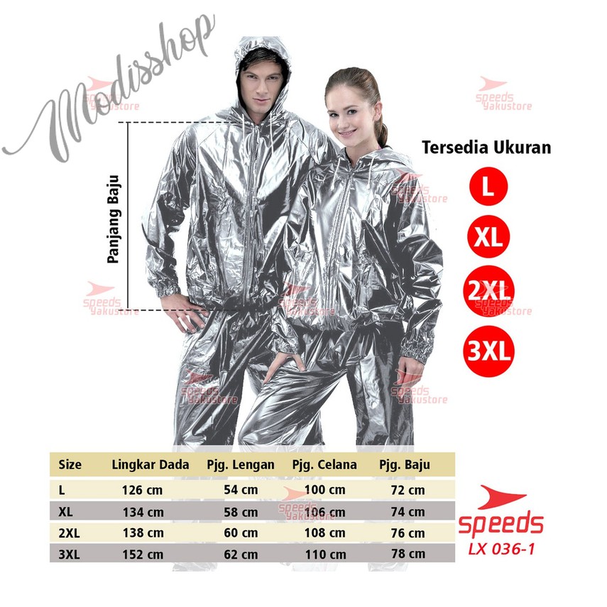 SAUNA SUIT BAJU SAUNA SET JAKET CELANA ORIGINAL SPEEDS PEMBAKAR LEMAK TUBUH BAJU OLAHRAGA 03601