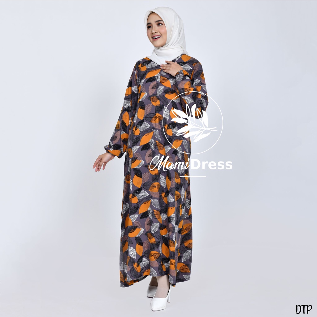 LEAF SERIES - Daster Premium Lengan Panjang Dress Busui Friendly LD 120 PJ 130 / Daster Gamis Kekinian Mamidress