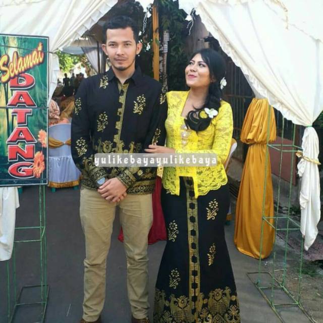 [baca deskripsi] Set Kebaya Kutubaru Couple , Sarimbit Batik Couple Muslim