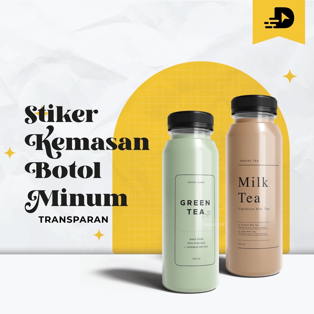 

[MINIM 30 PCS] Stiker Label Minuman Transparan / Stiker Label Transparan / Stiker Kemasan Transparan