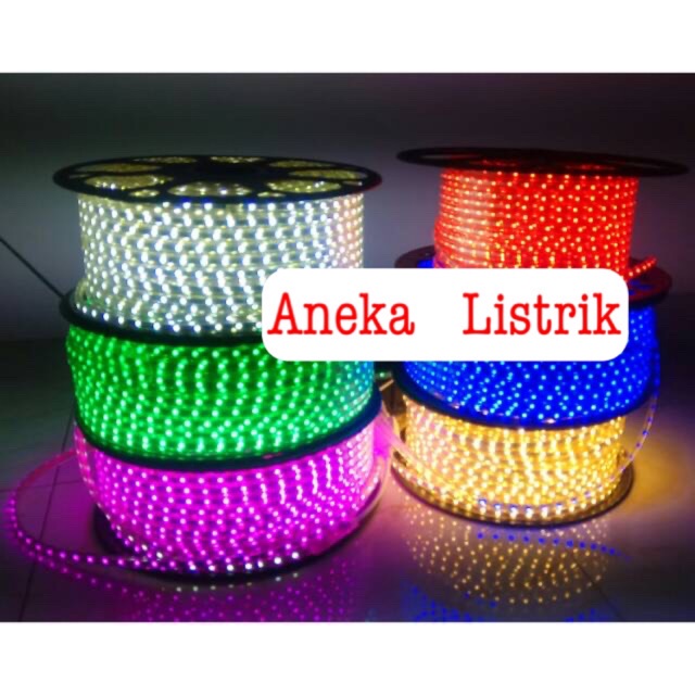 LAMPU LED STRIP SELANG 5050 SMD AC 220V METERAN (1M-100M) OUTDOOR AND