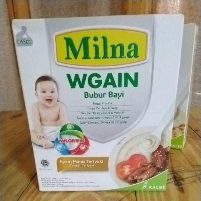 Bubur Penambah Berat Badan Bayi 6 Bulan Milna Wgain Shopee Indonesia