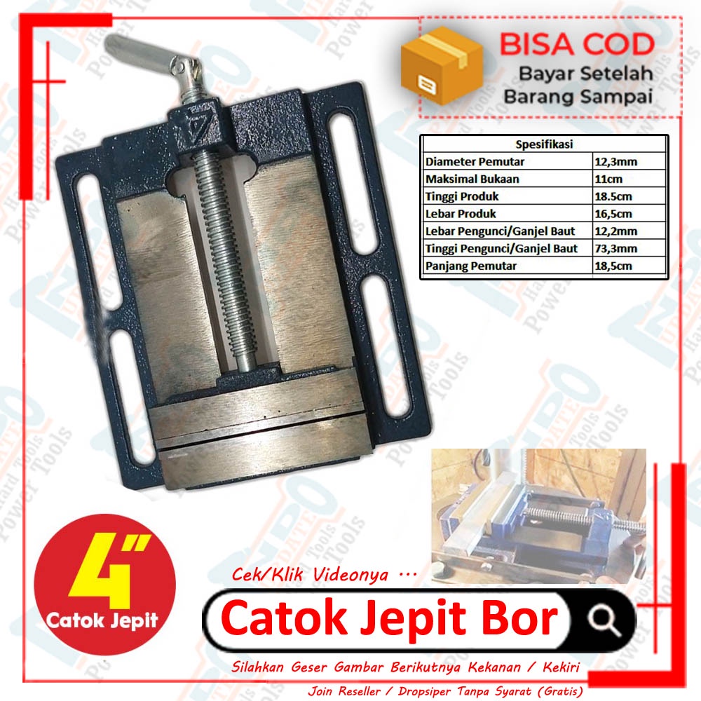 Jual Catok Ragum Drill Press Mesin Bor Inci Dudukan Holder Tanggem Vise Vise Pegangan Barang