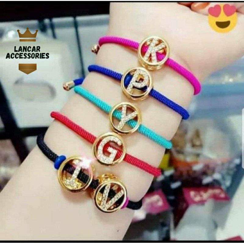 Gelang Tali Wanita Gelang Inisial Gelang Tali serut Gelang Huruf