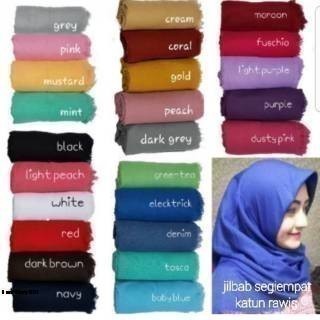 Kerudung Hijab errow Segi 4 Jilbab Segi Empat Katun Rawis Erow