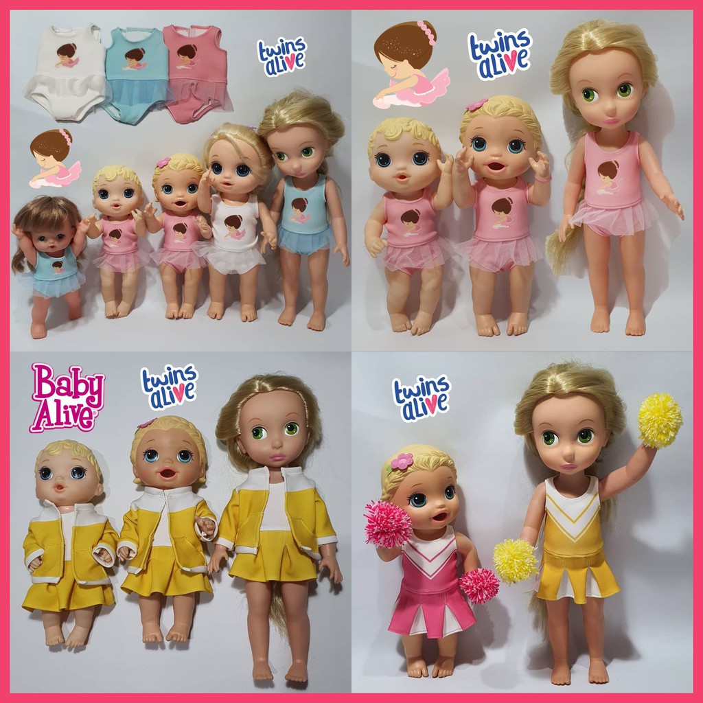  Baju  Boneka  Baby Alive Ballerina Balet Cheerleaders Pom 