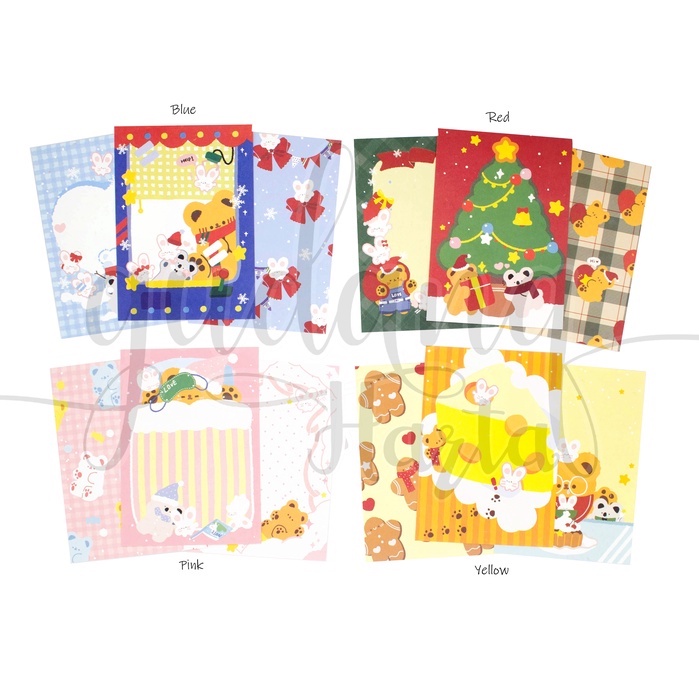 Memo Holiday Bear 3 In 1 Memopad Motif Liburan DIY Scrapbook GH 301950