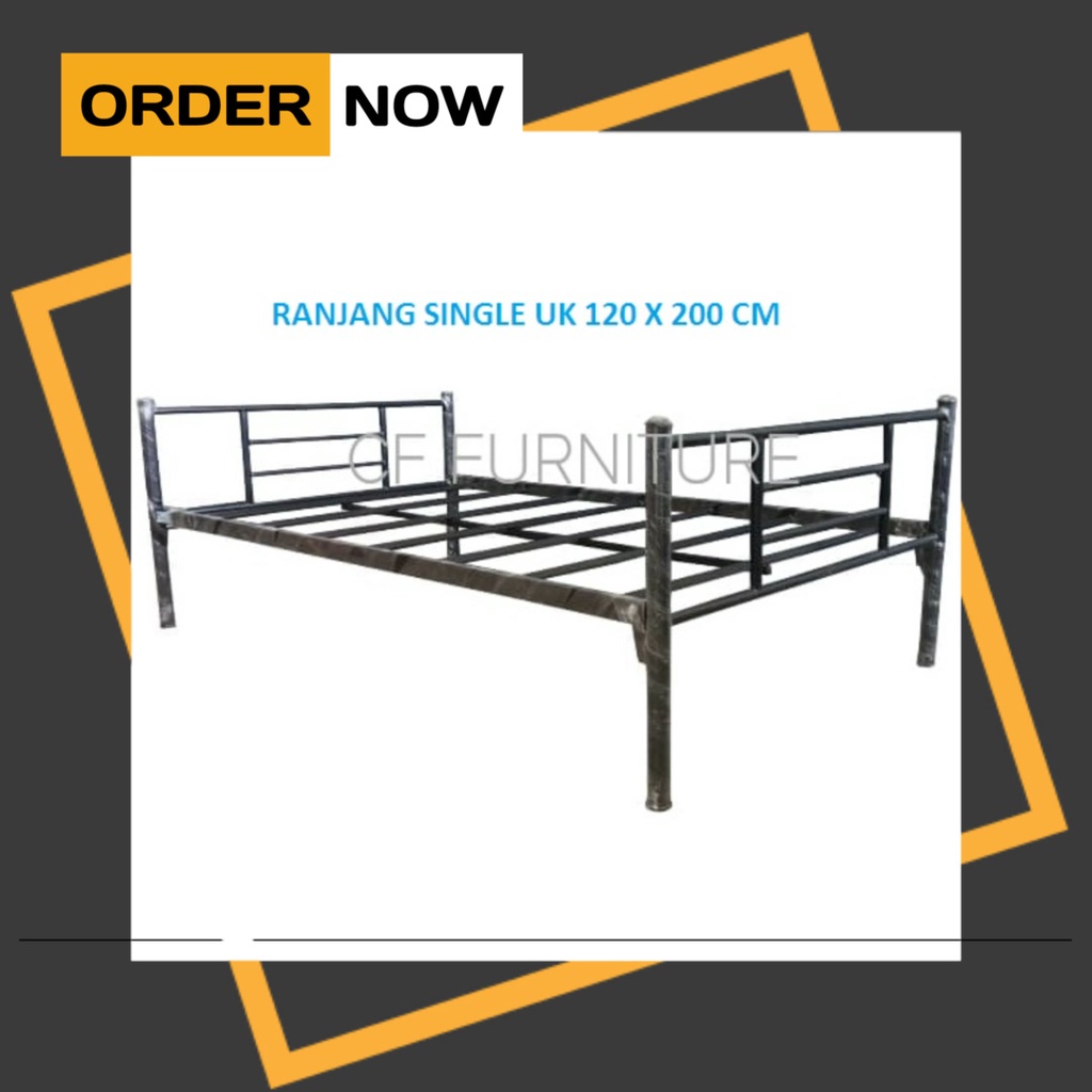 RANJANG BESI SINGLE  UK 90x200cm