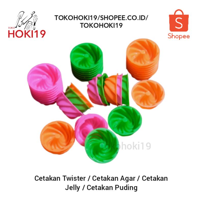 Cetakan Jelly Puding Mini / Bolu Kukus Twister
