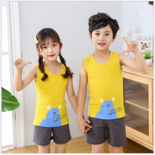 GI 067 RISCE BAJU SET ANAK UNISEX IMPORT RUMAH SANTAI PERGI SETELAN JAKARTA BATAM PJ