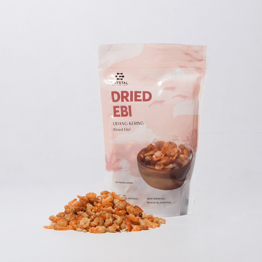 Crystal of the Sea - Dried Ebi 80G / Udang Ebi Kering Bebas Kotoran, Formalin &amp; Pengawet (Low Salt) - 80g