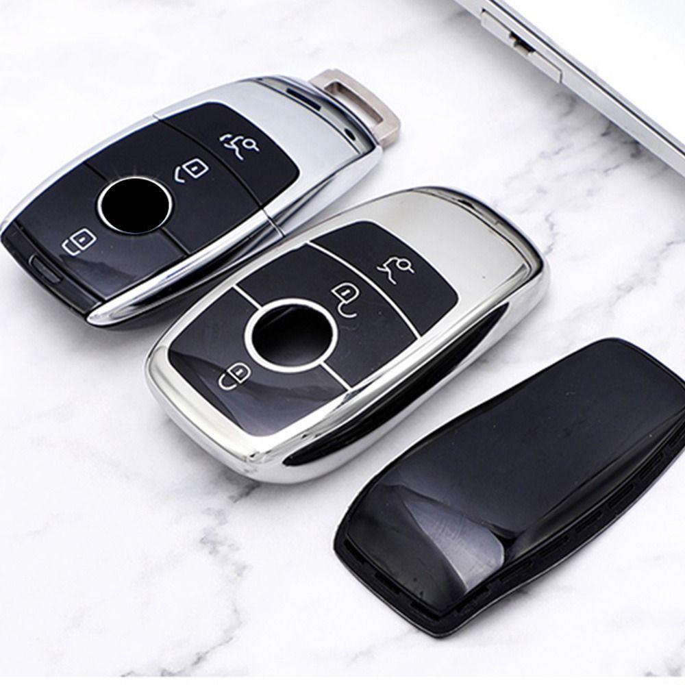 Populer Remote Key Case Lembut TPU Aksesoris Mobil Pelindung Fob Kunci Cover Untuk Mercedes-Benz C260l C200 A200l Glc260