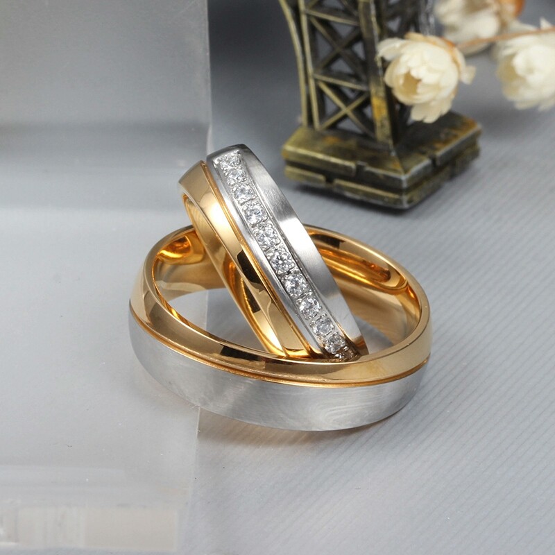 Cincin Couple / Tunangan / Nikah / Pasangan / Titanium C018