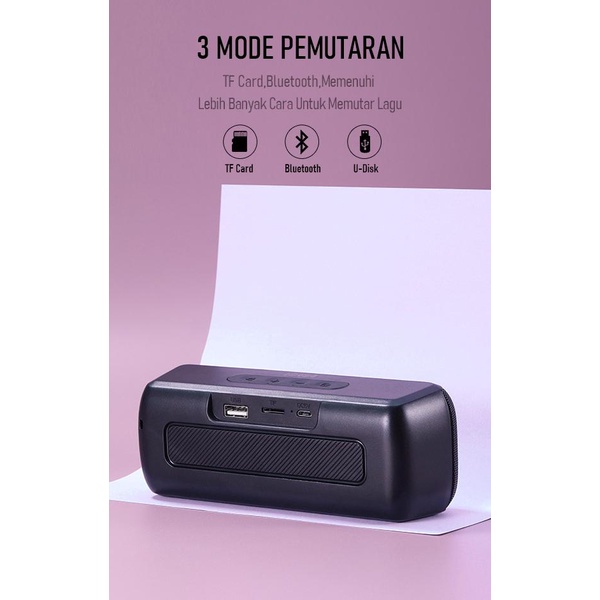 ROBOT Bluetooth Speaker RB120 Bluetooth 5.3 RGB Waterproof IPX4 1200mAH Portable - Garansi 1 Tahun WOOK