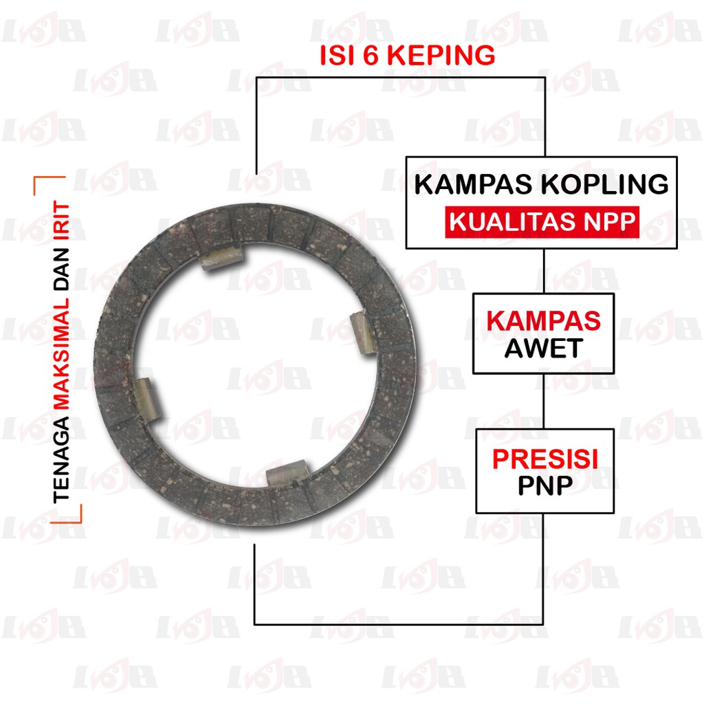 NPP Kampas Plat Kopling RC110 Suzuki RC 110 Clutch 6 Lembar