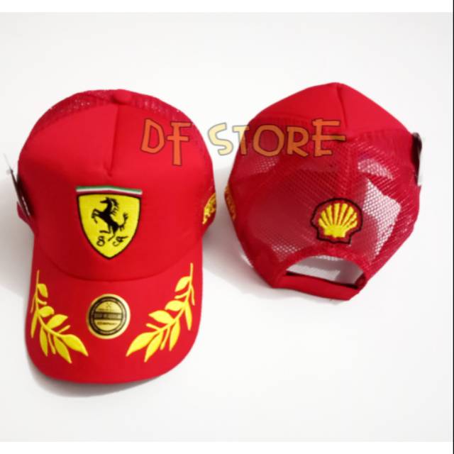 Topi jaring ferrari topi fashion keren