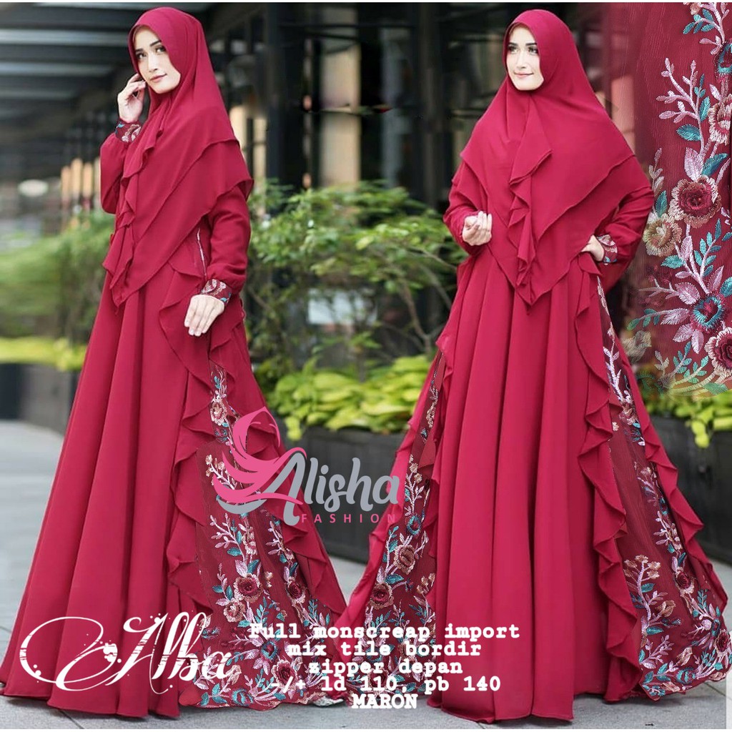 ALBA GAMIS SYARI DRESS ORIGINAL ALISHA