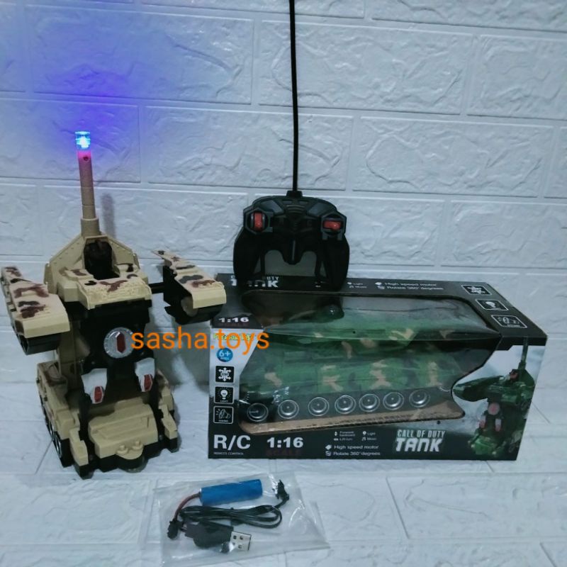 Mainan mobil remote control Tank RC remote control