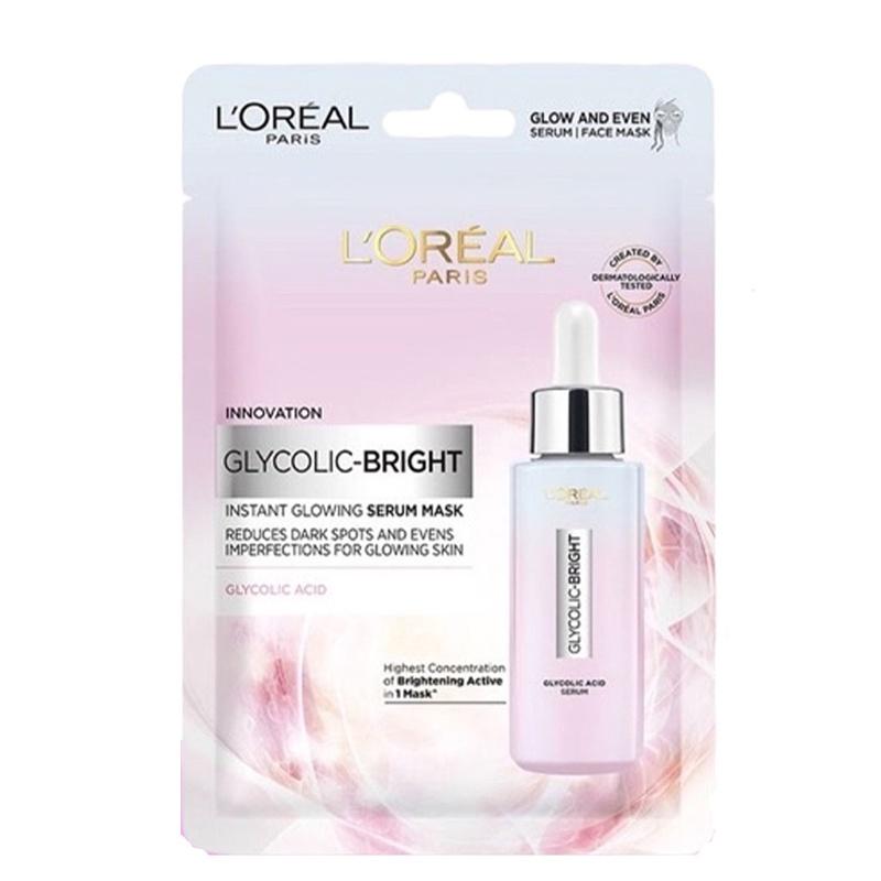 L'Oreal Glycolic-Bright Instant Glowing Series(Serum/Cleanser Foam/Night Cream/Day Cream/Serum Mask)