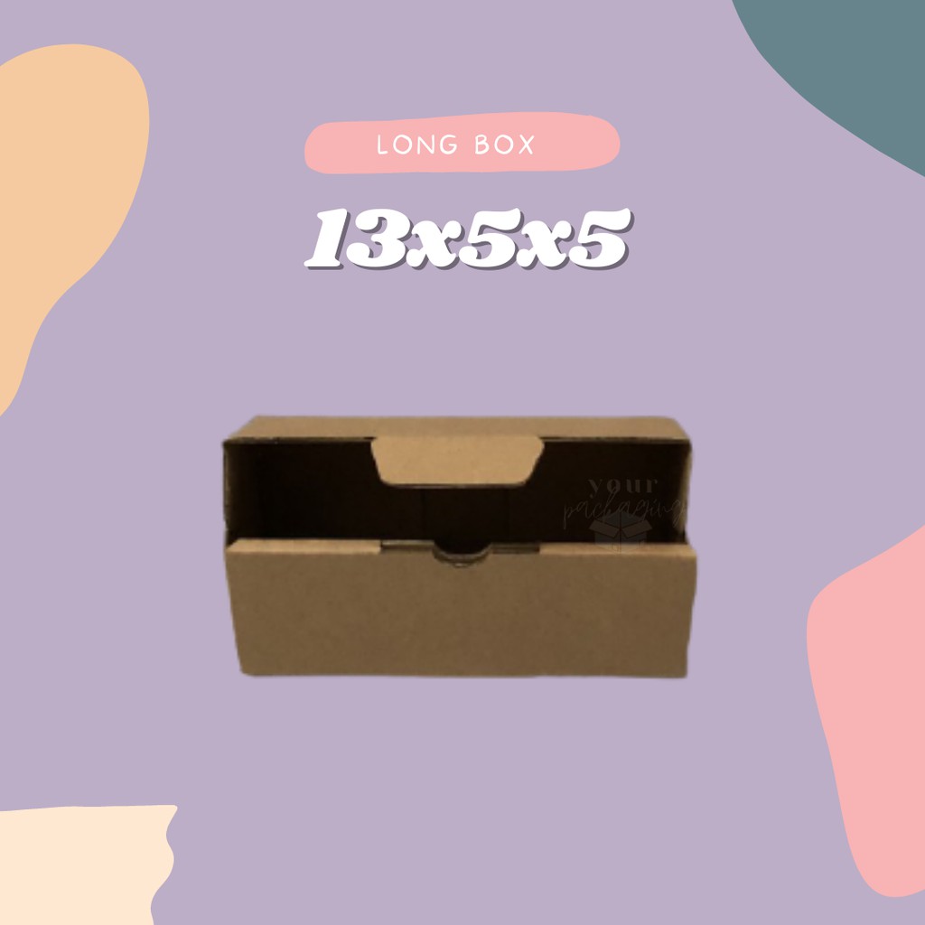 

LONG BOX 13x5x5 / KARDUS DIE CUT MURAH / DUS KEMASAN PACKAGING // DUS COKELAT OLSHOP